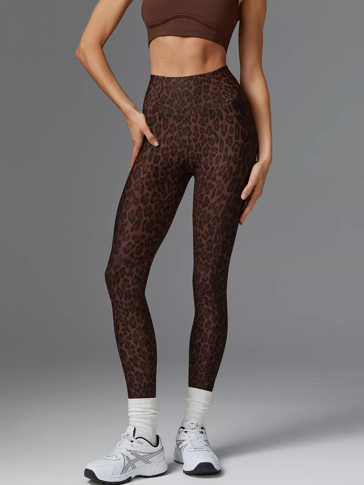 Premium Performance Tights in Signature Leopard Pattern
