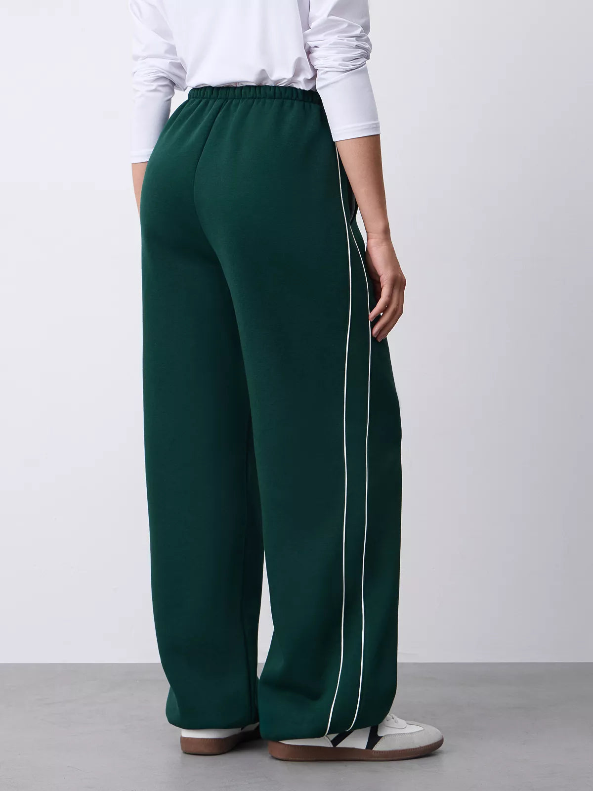 Green Piping Detail Joggers