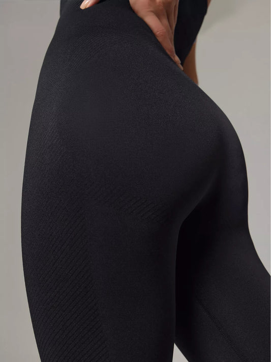 High-Compression Ribbed Jumpsuit with Cross-Back Straps